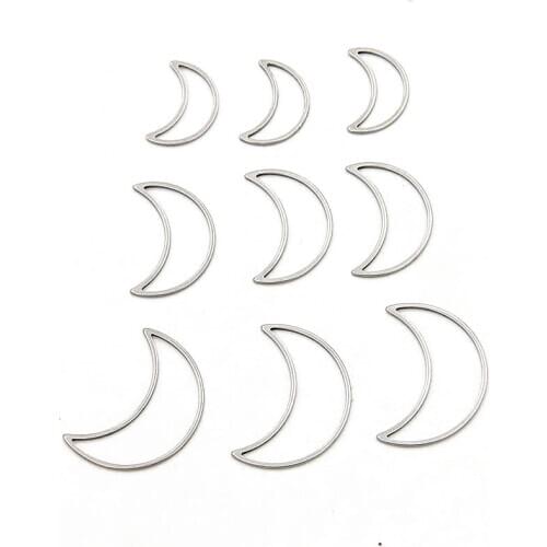 20Pcs 3 Size The charm of stainless steel pendant open frame hollow out pressure molding frame DIY jewelry production