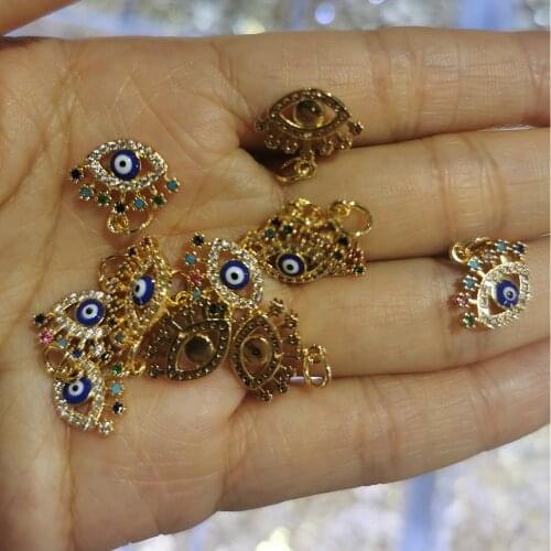 20pcs/lot Micro-set Zircon Charns For Diy Handmake bracelet necklace Earring Jewelry Accessories