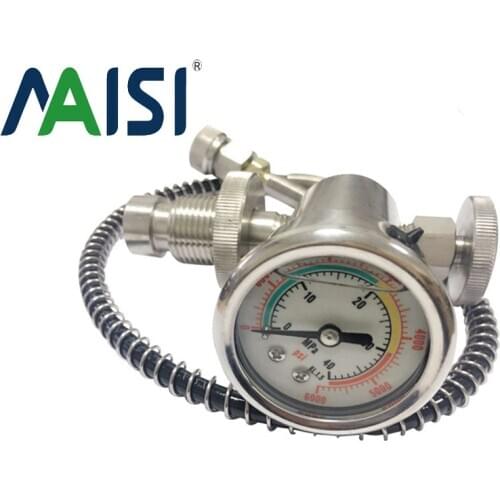 4500Psi Pcp Airforce Din Fill Station For Pcp Tanks Air Fill 304 Stainless Steel With Large 40Mpa High Pressure DIN Valve