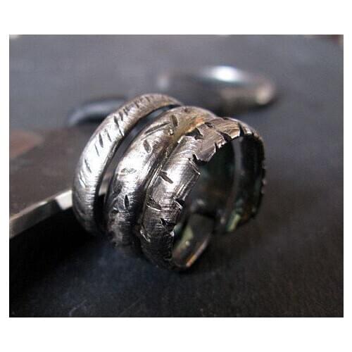 925 STERLING SILVER SCRATCHES SARMALLI MALE FINGER RING SINGLE QUANTITY YAPILABİLİNİR
