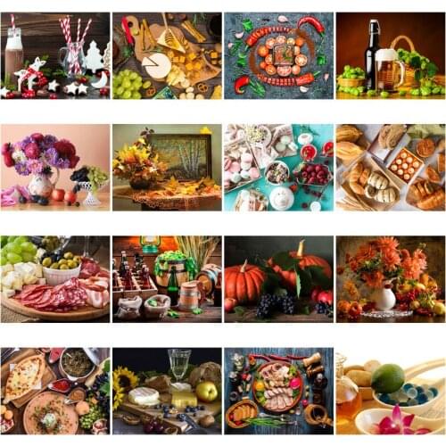 Hearty Food Dessert 5D Diamond Painting Coffee Cake Handmade Mosaic Stickers Diamond Embroidered Wall Art Pictures Gift Decor