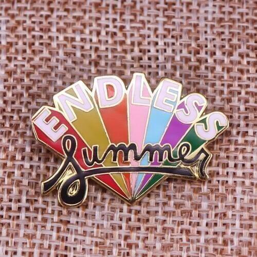 Endless Summer Movie Hard Enamel Pin Surfing Documentary Pins Cactus landscape Brooch