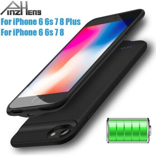 PINZHENG Battery Charger Case For iPhone 6 7 8 6s Plus Battery Case Power Bank Charging Cases Charger Slim External Back Pack