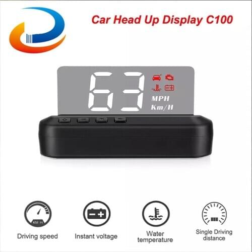 HUD Headup Display C100 Head Up Display Car OBD OBD2 Display HUD On-Board Computer Car Speedometer OBD OBD2
