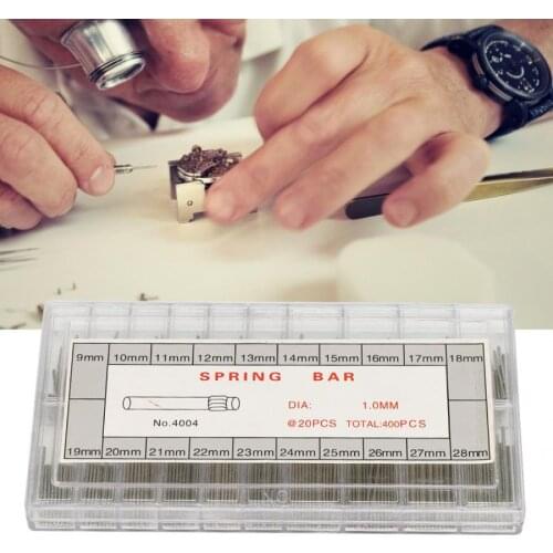 9-28mm Watch Repair Tool 1mm Watch Band Spring Bars Metal Strap Link Pins Metal Watchmaker Clock Repairing Tool Watchmaker Tools
