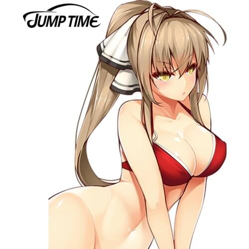 JumpTime 13cm x 9.1cm Cute Sento Isuzu Anime Vinyl Car Sticker for Window Bumper Car Sticker Sexy Graphic