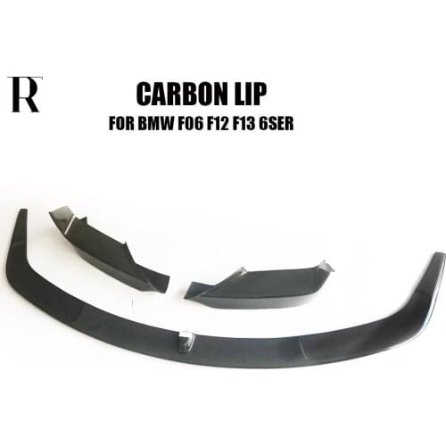 Carbon Fiber Front Bumper Chin Lip with Splitters for BMW F06 F12 F13 630 640 650 With M Package 12 - 16