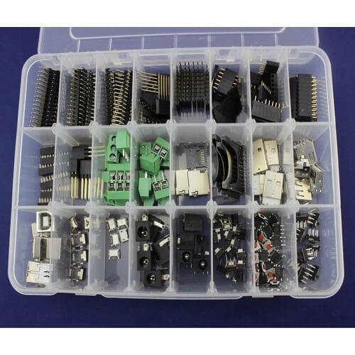 Elecrow Connector Kit for Arduino Starters Commonly-used Male/female Header USB Connector Electronic DIY Kit with Retail Box