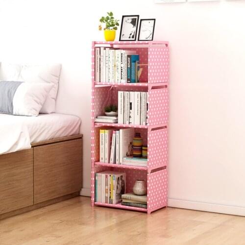Multilayer Simple Bookshelf Easy to Install Bookcase Space-saving Sundries Organizer Rack Home Furniture Children Book Shelf