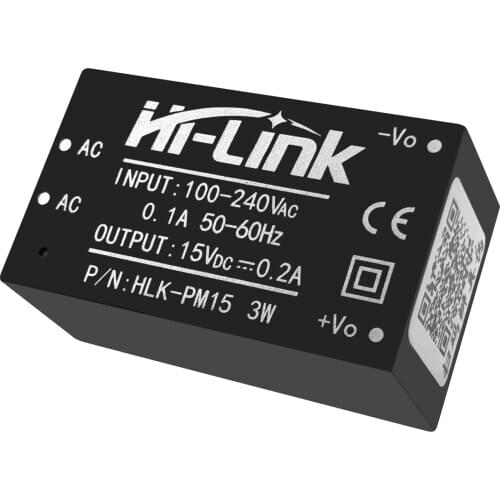 Free shipping 10 pcs Hi-Link 220V to 15V 3W module mini power supply module intelligent household switching mode ac dc converter