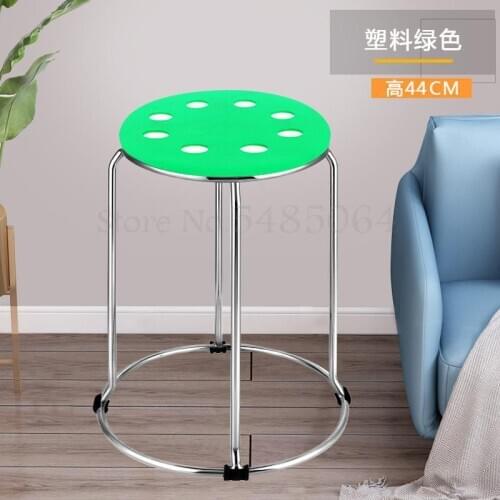 Small Stool Thickened Adult Home Living Room Steel Iron Stool Modern Dining Table Round Stool Fashion Creative High Stool
