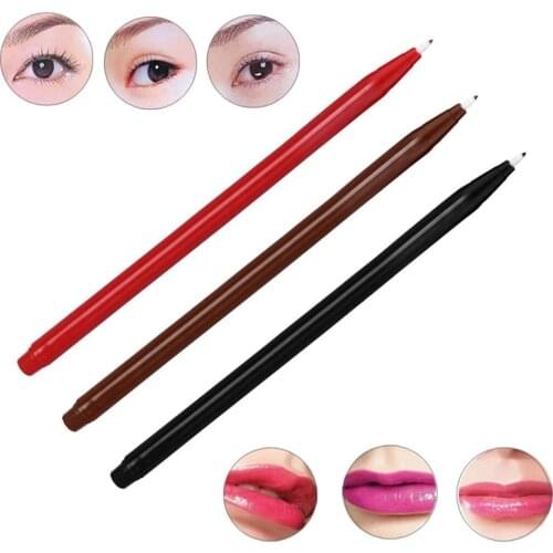 Semi-Permanent Tattoo Mark Eyebrow Lip Line Positioning Pen Waterproof Tattoo Pencil Microblading Surgical Skin Piercing Marker