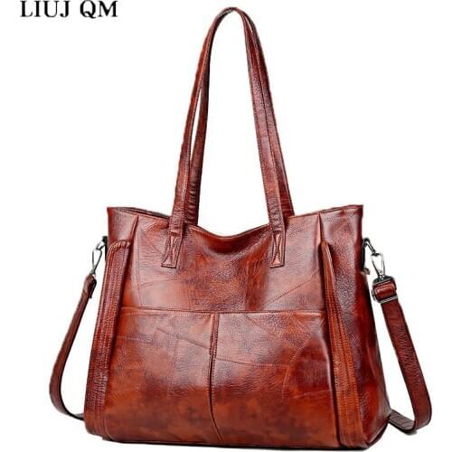 LIUJ QM Luxury Handbag Women Shoulder Bags Designer High Capacity Handbags Vintage Crossbody Bags For Women 2021 Travel Tote Bag
