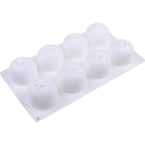 M17D Silicone Molds for Mousse Cake, 3D Silicone Baking Molds Cakes, Mousse Dessert Mold for Chocolate Pudding Pastry,Orange