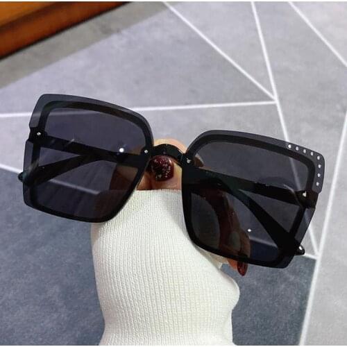 New Luxury Square Rectangle For Women Men Sunglasses Brand Designer Personality Frame Fashion Retro Black Pink Glas