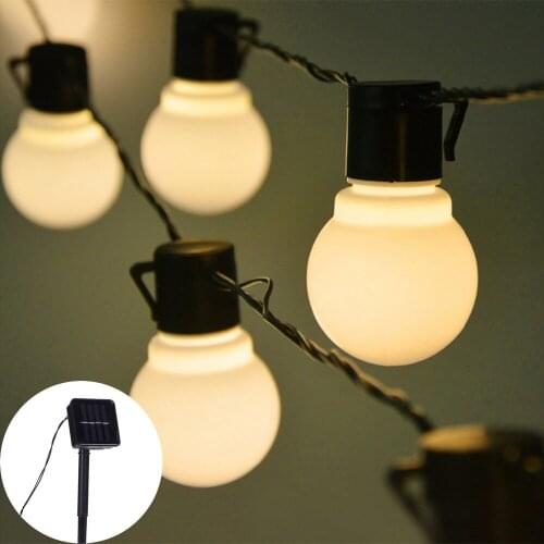 Solar USB LED String Light Chain Globe Bulb Ball 20bulb 30bulb EU US Power Led Lights Ball String Wedding Xmas Party Decoration