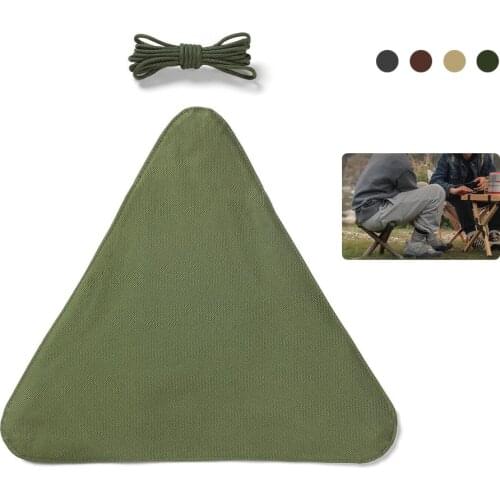Outdoor Triangle Stool Cloth Camping Waterproof Durable Canvas Portable Fold Simple Seat Handmade Pony Beach Fishing Stool 2021