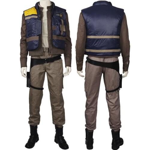 Adult Men Halloween Star Rogue One Cassian Andor Clothes Cosplay Costume Party Outfit Full Props Suit