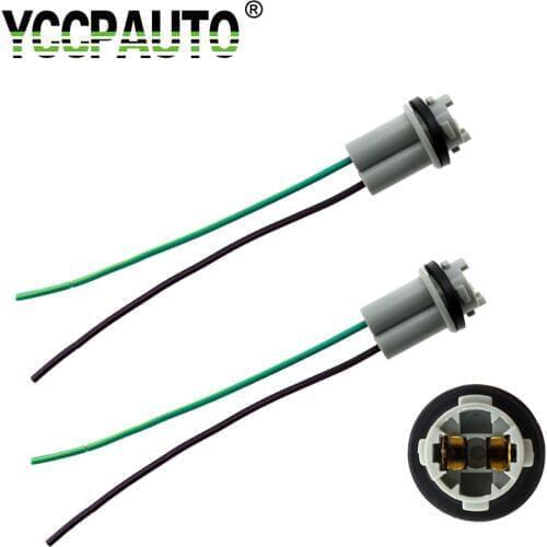 YCCPAUTO T15 W16W Socket Connector T15 Bulb Base Car Backup Reverse Lamp Holder Adapters Cable 2PCS