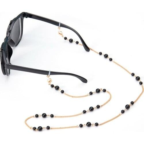 1PCS Fashion Lanyard Sunglasses Bead Mask Chains For Women Pearl Crystal Punk Eyeglasses Chains Mask Hanging Rope Wholesale