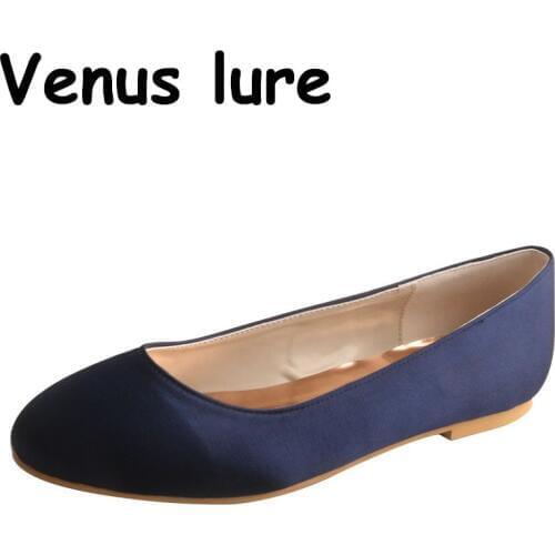 22 Colors Handmade Navy Flats Woman Dress Shoes Wedding Bridal