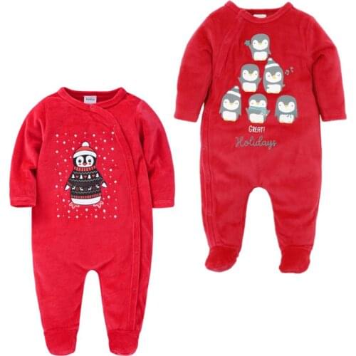 Winter Newborn Baby Girl Onesies Velvet Romper Overalls Boys Baby clothing Jumpsuit christmas baby Romper warm clothing new baby
