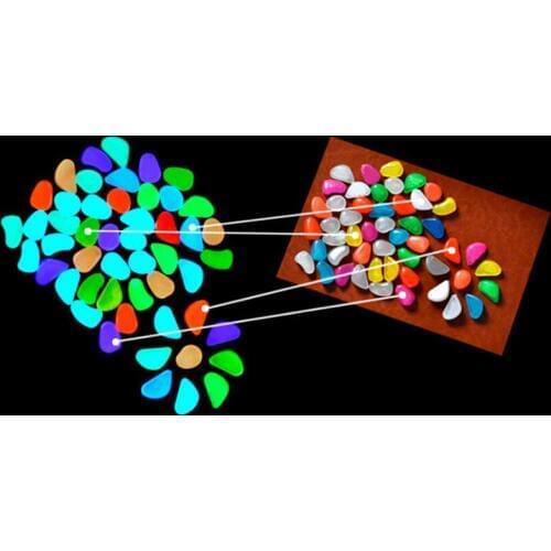 10Pcs Nice Glow In The Dark Pebbles Artificial Luminous Stone Walkway Aquarium Accessories Fish Tank Decor New