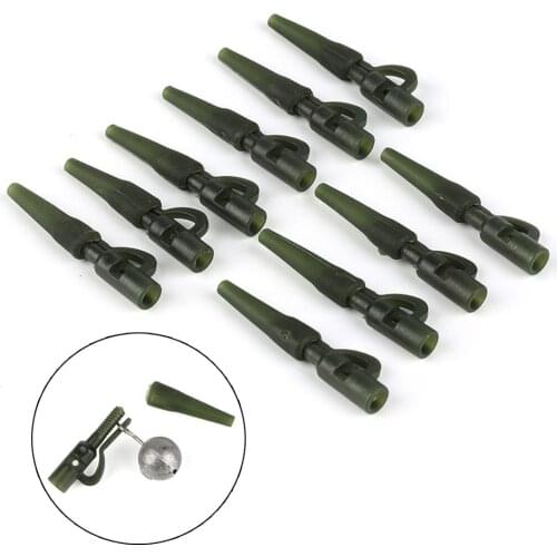 10pcs Fishing Terminal Tackle Safety Lead Clips With Pins Tail Rubber Tubes Carp Fishing Tackle Kit Accessories Equipment
