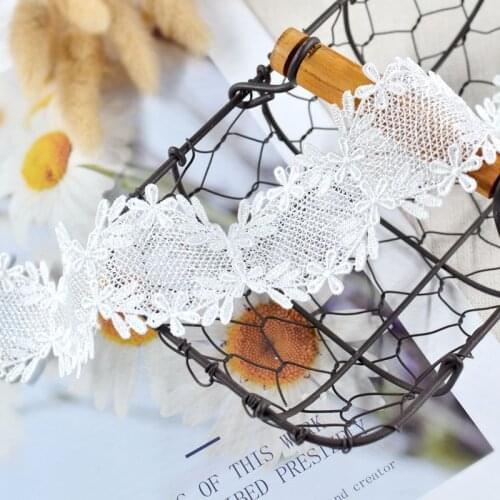 9yards Width 5cm White Water Soluble Polyester Lace Trim Lace Fabric Ribbons DIY Dress Clothing Skirt Curtain Accessories
