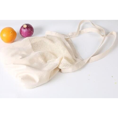 20sets/lot Reusable Cotton Shoulder Bag Shopping Bags Fashionable Handbag Tote Fruit Grocery Eco-friendly Machine Washable