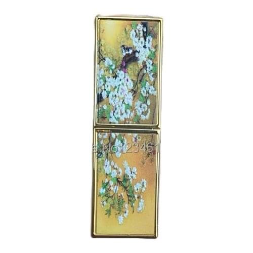 3D Lip Balm Tube Empty Yellow Square Lipstick Tube 3D Printing Chinese Style Lipstick Tube Birds Flower Lip Balm Container 30pcs