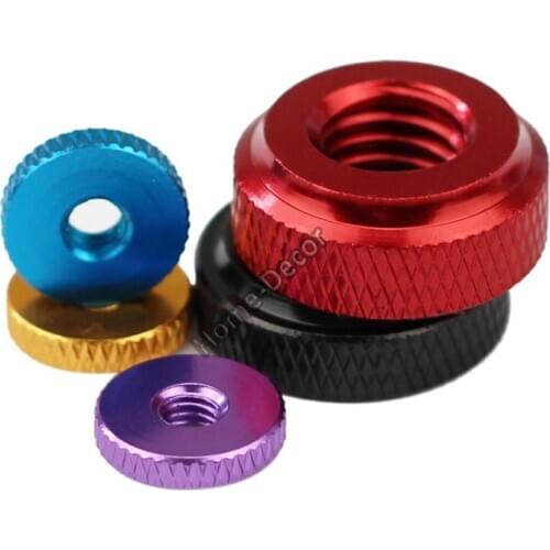 5 PCS M8/M10 Through Hole Manual Nut Aircraft Camera Tripod Fastening Nut Knurled Nut Aluminum Nut