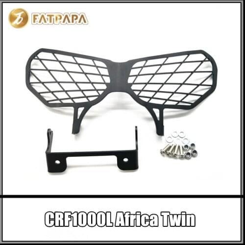Motorcycle Accessories Stainless Steel Headlight Cover For Africa Twins CRF 1000L CRF1000L 2016 BLACK
