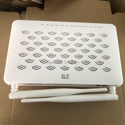 Free Shipping ZTE F660W 5.2 Version ZTE GPON ONU 4FE+2TEL+USB+WIFI With Patchcord, English Firmware Optical Network Terminal