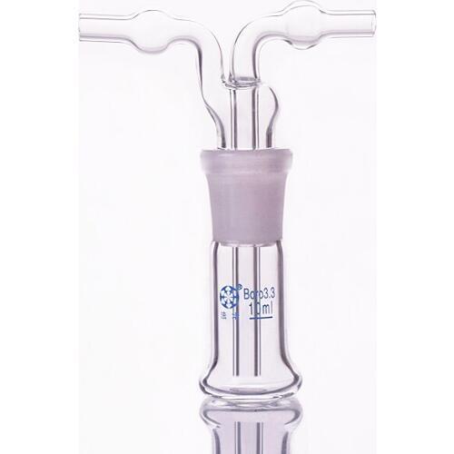 Drechsel gas washing bottle ,Capacity 10ml,Lab Glass Gas Washing Bottle,Shisha hookah