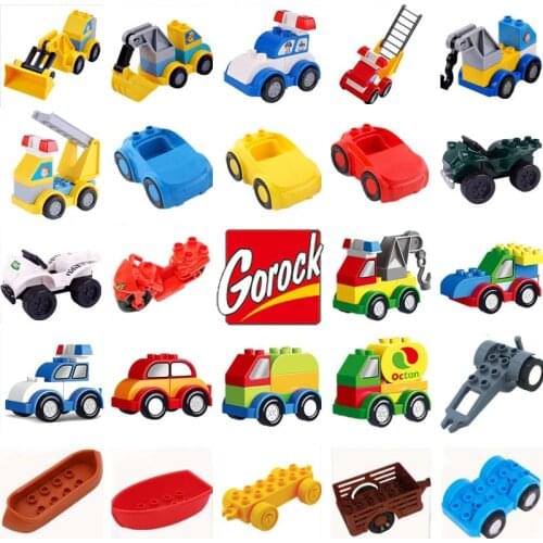 Excavator Crane Big Size Car Parts Building Blocks Bricks Educational Toys For Children Kids Xmas Gifts