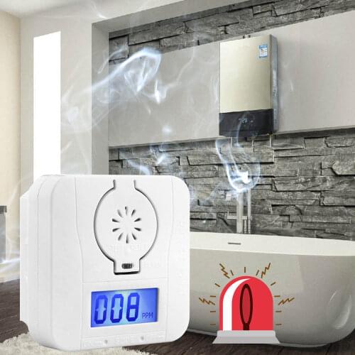 New-Co Carbon Monoxide Smoke Detector Alarm Poisoning Gas Warning Sensor Security Poisoning Alarm Lcd Photoelectric Detectors