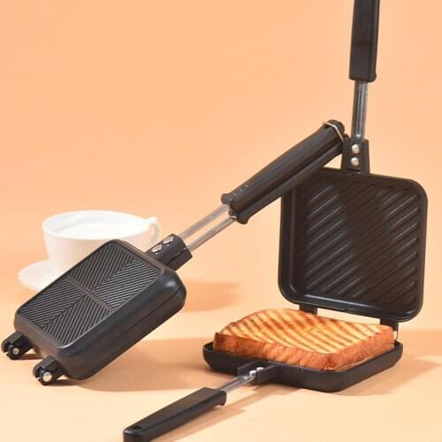 Double-Side Non-Stick Sandwich Maker Bread Toast Breakfast Machine Waffle Pancake Baking Barbecue Oven Mold Grill Frying Pan