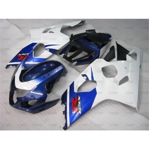 GSX-R600 2004 - 2005 K4 Fairing Kits GSX R 600 2004 Fairing GSXR 600 2004 White Blue Fairings