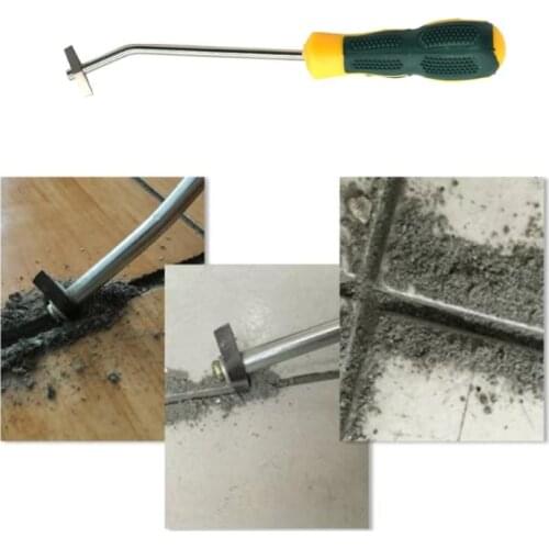 Tungsten Steel Ceramic Tile Grout Remover Ceramic Tile Cleaner Angled Grout Scraping Rake Tool Tile Cleaning Tool