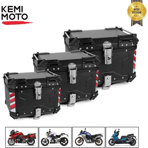 Motorcycle Helmet Box CNC Aluminum Top Tail Rear Luggage Storage Tool Cases Lock Trunk For YAMAHA For Honda For BMW For