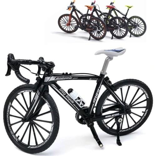 Diecast Metal Bicycle Model 1:10 Scale City Folded Road Race Cycling Mini Bike for Collection Friend Children Gift Boys Toys