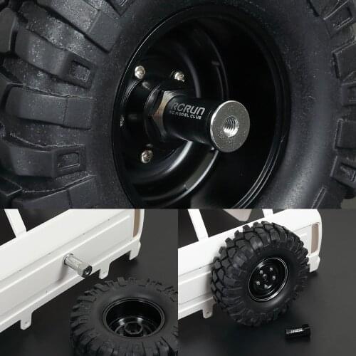 RCRUN CNC Metal Spare Wheel Hexagon Hub Adapter Mount for 1/10 RC Crawler SCX10 Cherokee Wrangler LC80 TRX4 Defender Bronco Body