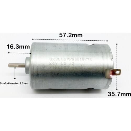 Micro Motor DC12V-24V 30000rpm 555 Carbon Brush Electric Motor Ball Bearing High Speed Strong Magnet Large Torque for Power Tool