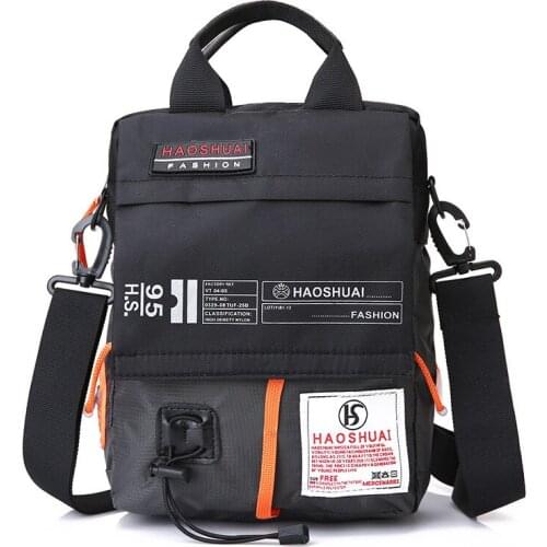 Fashion Mens Portable Shoulder-Bag Casual Messenger Bag Outdoor Waterproof Nylon Handbag