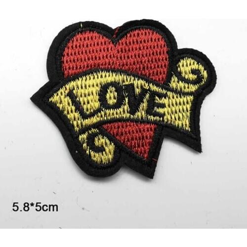 Love Iron On Embroidered Clothes Patches For Clothing Stickers Garment Apparel Accessories
