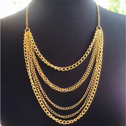 Multiple tassels Necklace for Women SHORT Chain colar feminino Pendant Necklace Gift Ethnic Bohemian Choker Necklace