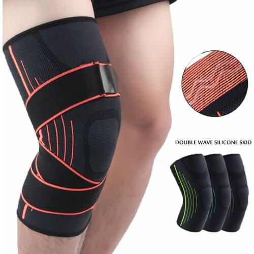 New 1Pcs Elastic Knee Pads Nylon Sports Fitness Kneepad Protective Gear Patella Brace Support for Running Basketball Volleyball