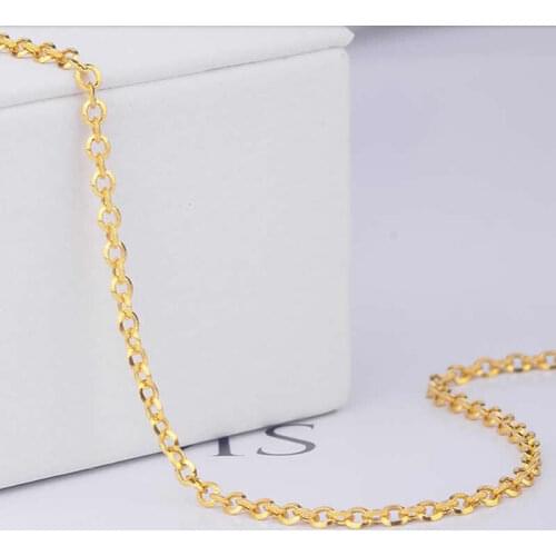 New Arrival 18K Yellow Gold Bracelet Women O Link Chain Bracelet