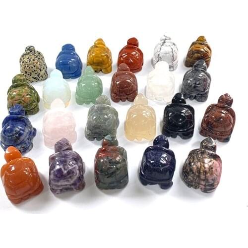 Wholesale natural hand carved 1.5 inch tortoise carved animals